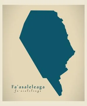 Modern Map - Faasaleleaga WS Stock Illustration