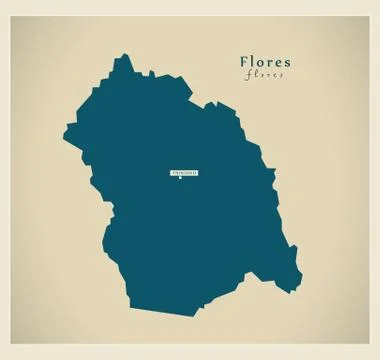 Modern Map - Flores UY Stock Illustration