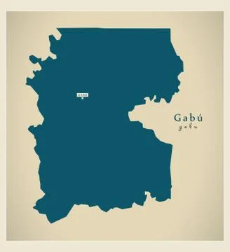 Modern Map - Gabu GW Stock Illustration