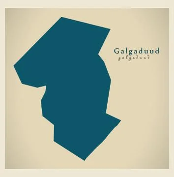 Modern Map - Galgaduud SO Stock Illustration