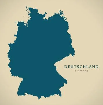 Modern Map - Germany DE illustration Stock-Illustration