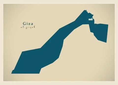 Modern Map - Giza EG Stock Illustration