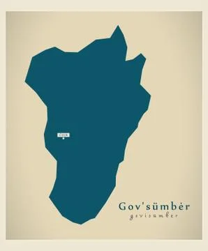 Modern Map - Gov'sumber MN Stock Illustration
