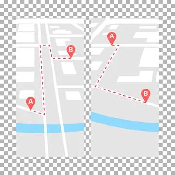 Modern map, great design for any purposes. City map with gps navigator Ilustração Stock