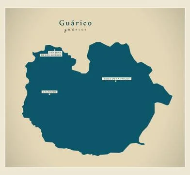 Modern Map - Guarico VE Stockillustratie