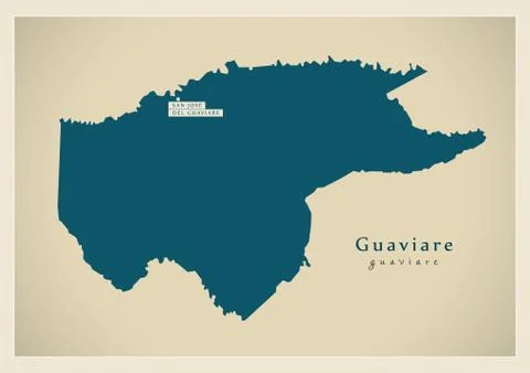 Modern Map - Guaviare CO Stock Illustration