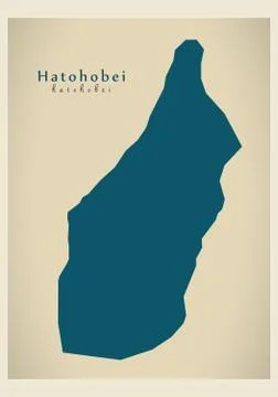 Modern Map - Hatohobei PW Stock Illustration