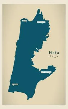 Modern Map - Hefa IL Stock Illustration