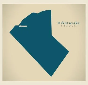 Modern Map - Hikutavake NU Stock Illustration