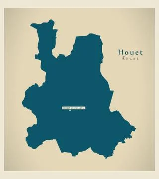 Modern Map - Houet BF Stock Illustration