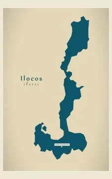 Modern Map - Ilocos PH Stock Illustration