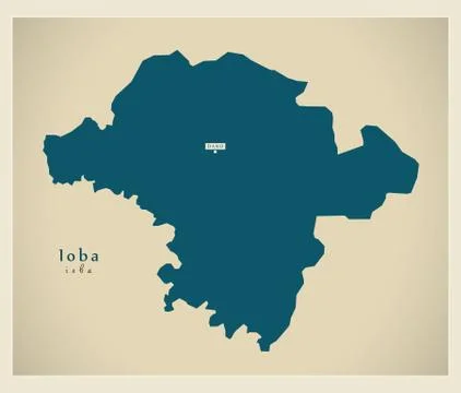 Modern Map - Ioba BF Stock Illustration