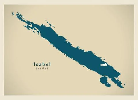 Modern Map - Isabel SB Stock Illustration