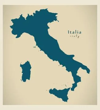 Modern Map - Italy IT Stock Illustration