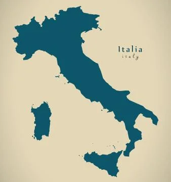 Modern Map - Italy IT Stock Illustration
