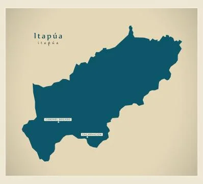 Modern Map - Itapua PY Stock Illustration