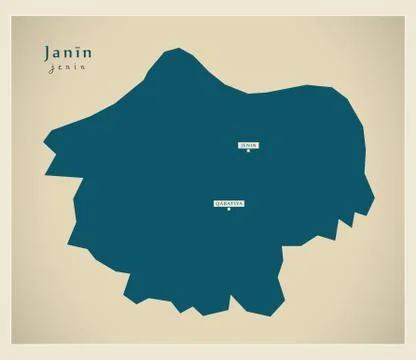 Modern Map - Janin PS Stock Illustration
