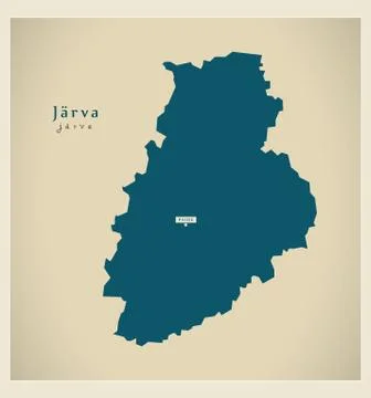 Modern Map - Jarva EE Stock Illustration