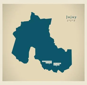 Modern Map - Jujuy AR Stock Illustration