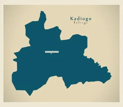 Modern Map - Kadiogo BF Stock Illustration