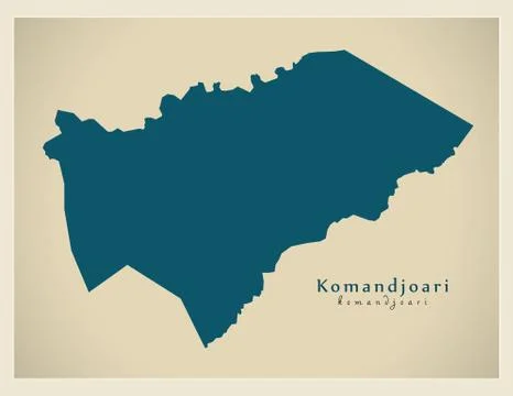 Modern Map - Komandjoari BF Stock Illustration