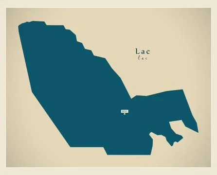 Modern Map - Lac TD Illustrazione stock