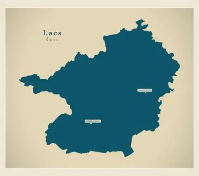 Modern Map - Lacs CI Stock Illustration