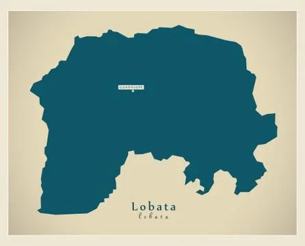Modern Map - Lobata ST Illustrazione stock