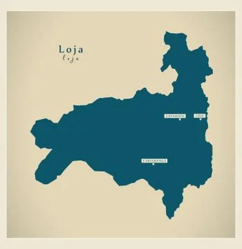 Modern Map - Loja EC Stock Illustration