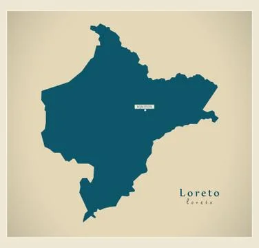 Modern Map - Loreto PE Illustrazione stock