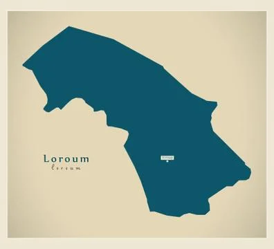 Modern Map - Loroum BF Stock Illustration