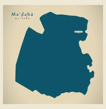 Modern Map - Madaba JO Stock Illustration