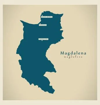 Modern Map - Magdalena CO Stock Illustration