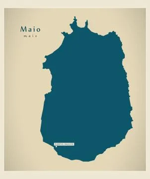 Modern Map - Maio CV Stock Illustration