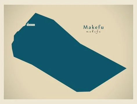 Modern Map - Makefu NU Stock Illustration