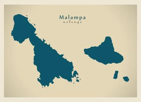Modern Map - Malampa VU Stock Illustration