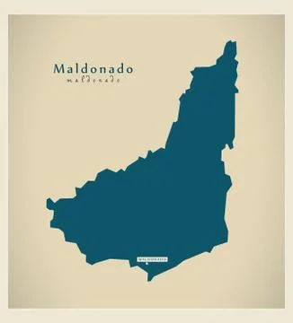 Modern Map - Maldonado UY Stock Illustration