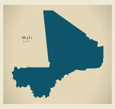 Modern Map - Mali NL Stock Illustration