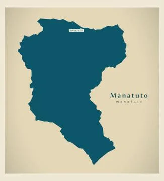 Modern Map - Manatuto TL Stock Illustration