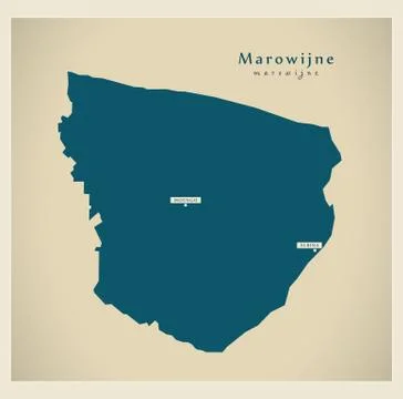 Modern Map - Marowijne SR Stock Illustration