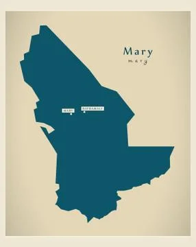 Modern Map - Mary TM Stock-Illustration