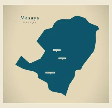 Modern Map - Masaya NI Stock Illustration