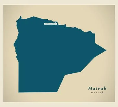 Modern Map - Matruh EG Stock Illustration