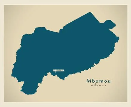 Modern Map - Mbomou CF Stock Illustration