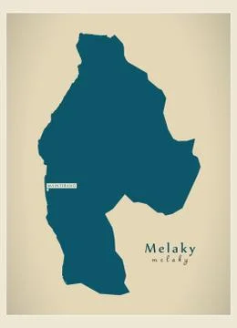 Modern Map - Melaky MG Stock Illustration