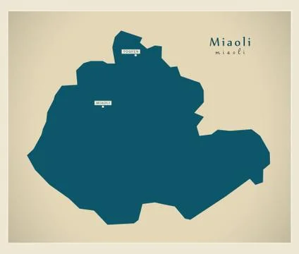 Modern Map - Miaoli TW Stock Illustration