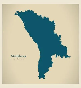Modern Map - Moldova MD Stock Illustration