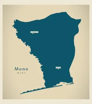 Modern Map - Mono BJ Stock Illustration