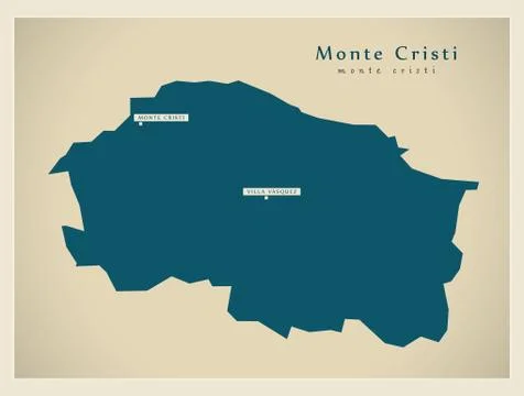 Modern Map - Monte Cristi DO Stock Illustration