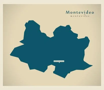 Modern Map - Montevideo UY Stock Illustration